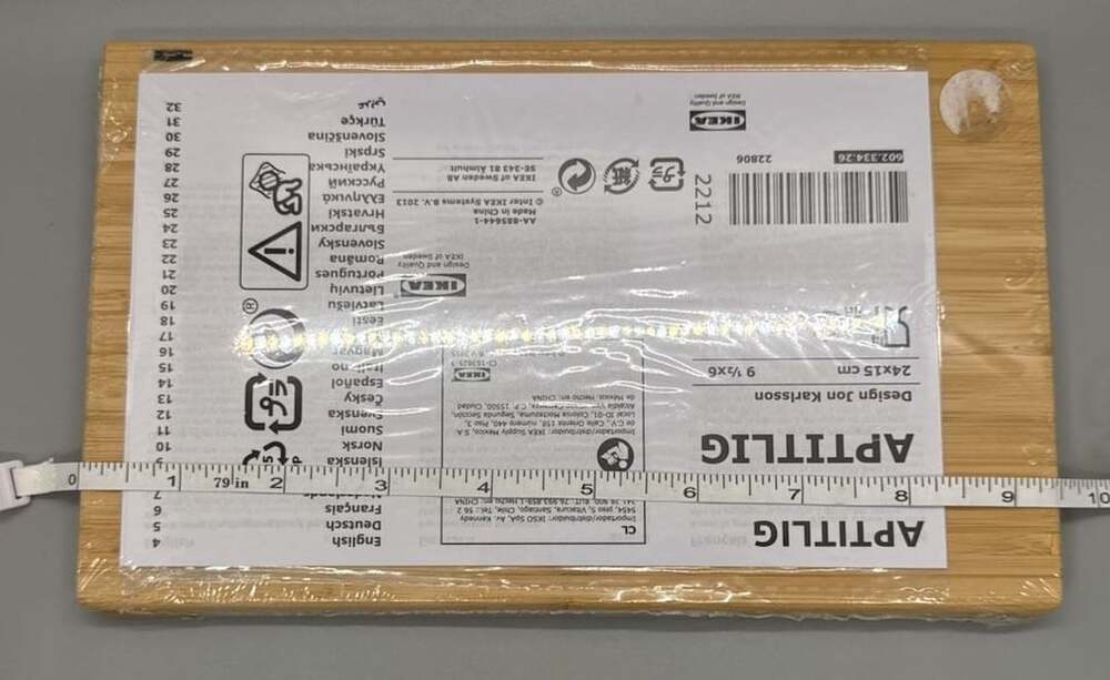 IKEA APTITLIG Bamboo Chopping Cutting Board 24x15 cm 9.5x6 NEW Sealed 602.334.26 - Picture 13 of 15